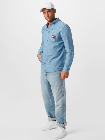 Tommy Jeans Regular Fit Hemd in Blau