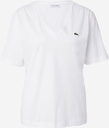 T-shirt LACOSTE en blanc : devant