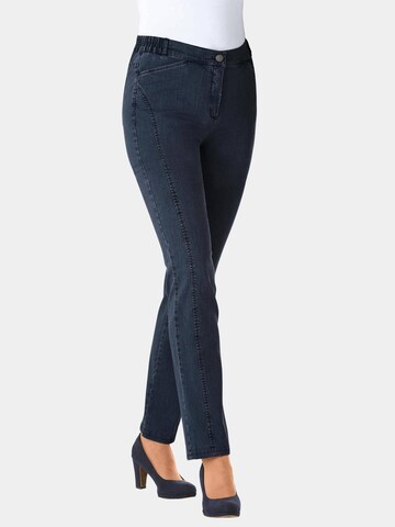 Goldner Slimfit Jeans 'Anna' in Blauw: voorkant