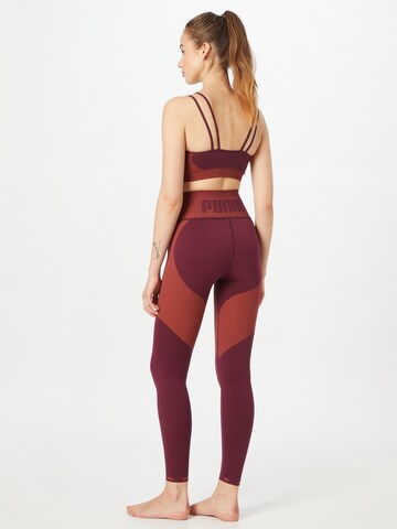 PUMA Skinny Workout Pants in Red