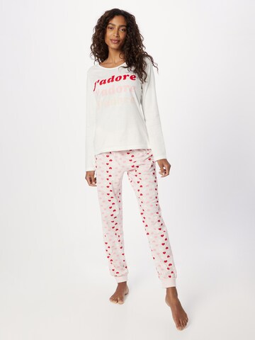 Dorothy Perkins Pyjama 'J'adore' in Wit: voorkant