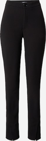 Coupe slim Pantalon 'Stina' Gina Tricot en noir : devant