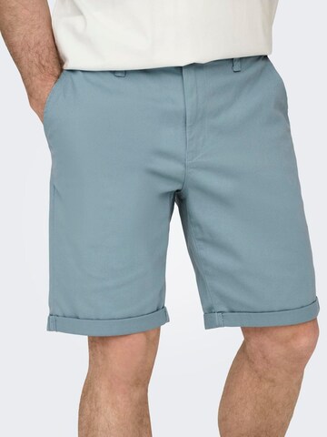 Only & Sons - regular Pantalón chino 'Peter' en azul