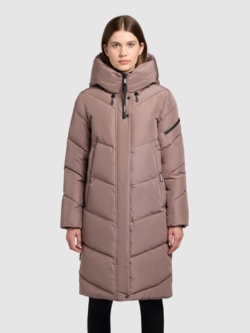 khujo Mantel 'Jange' in Braun: Vorderseite