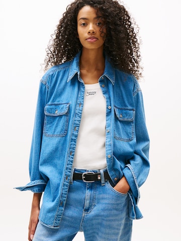 Tommy Jeans Bluzka w kolorze niebieski: przód