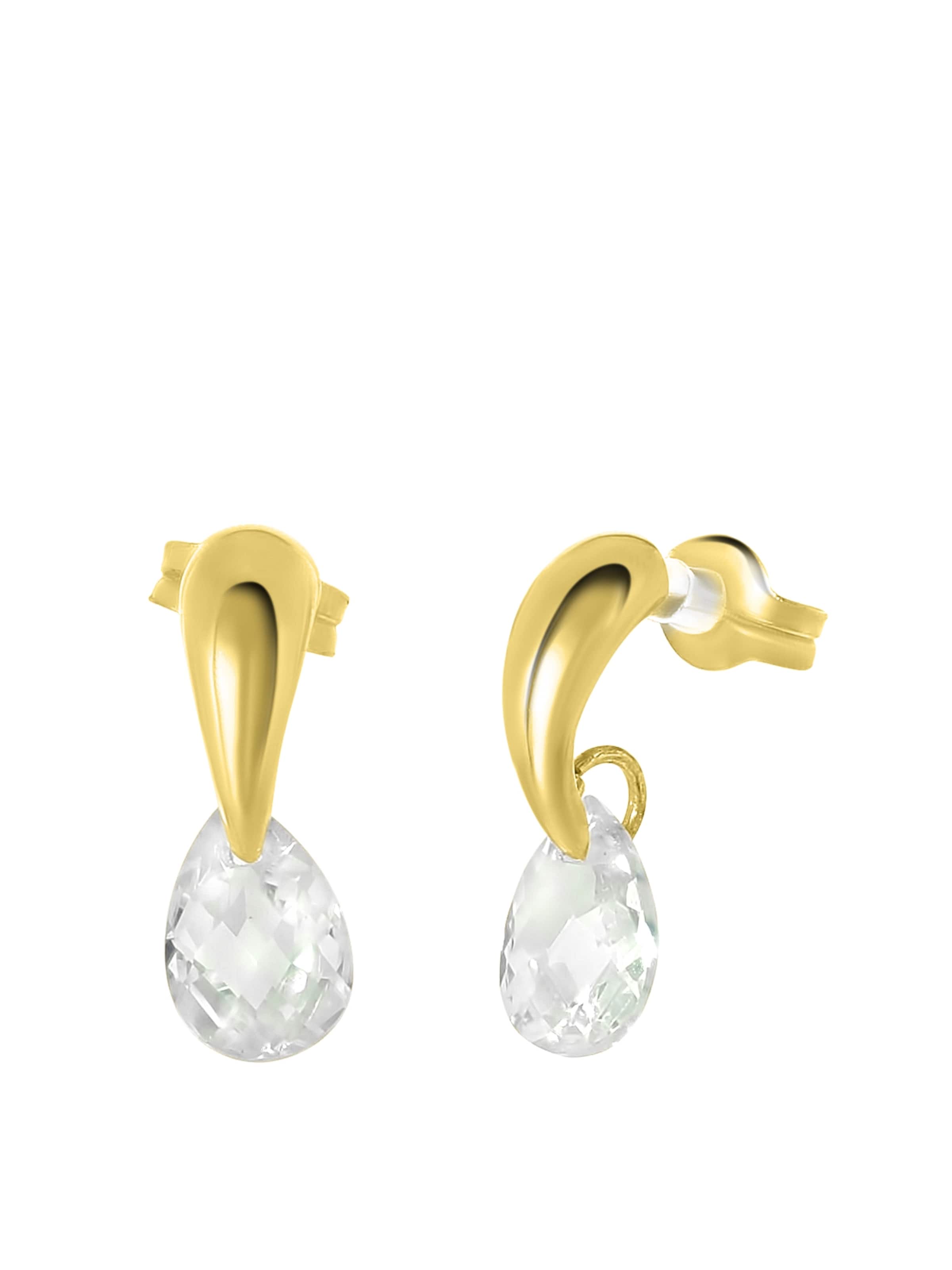 Lucardi Earrings in Gold: front