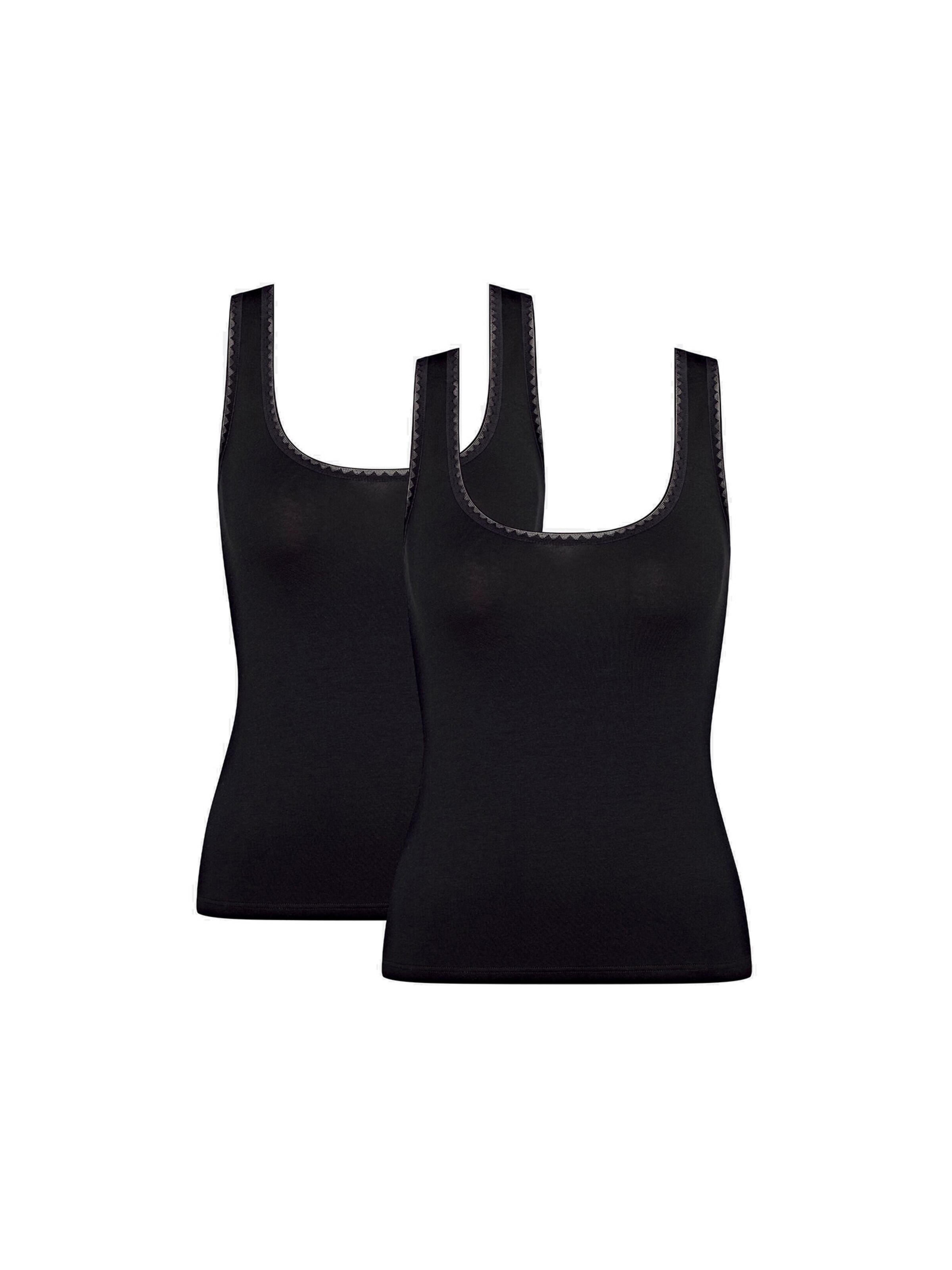 SLOGGI Top 'GO' in Black: front
