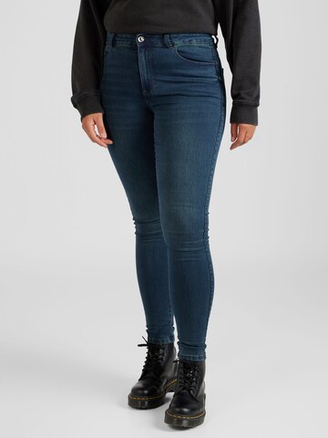 ONLY Carmakoma Skinny Jeans 'Augusta' in Blauw: voorkant