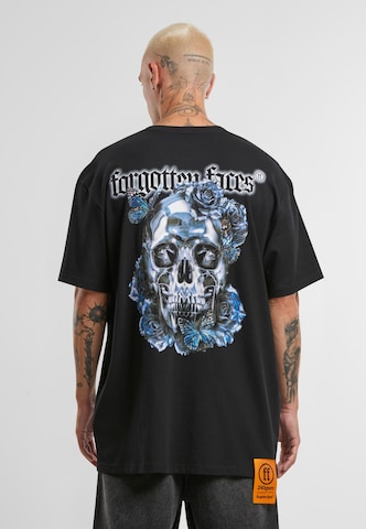 T-Shirt 'Overgrown Chrome Skull' Forgotten Faces en noir : devant