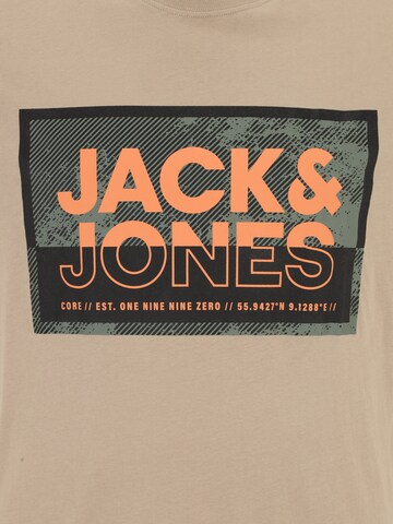 Jack & Jones Plus قميص 'LOGAN' بلون بيج
