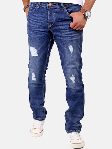 Reslad Slim fit Jeans 'Jeans Destroyed Stretch Denim' in Blue: front