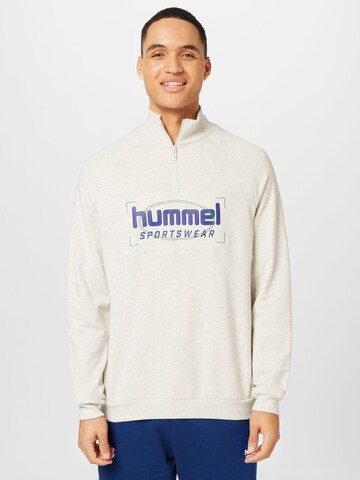 Hummel Sweatshirt 'Ron' in Beige: voorkant