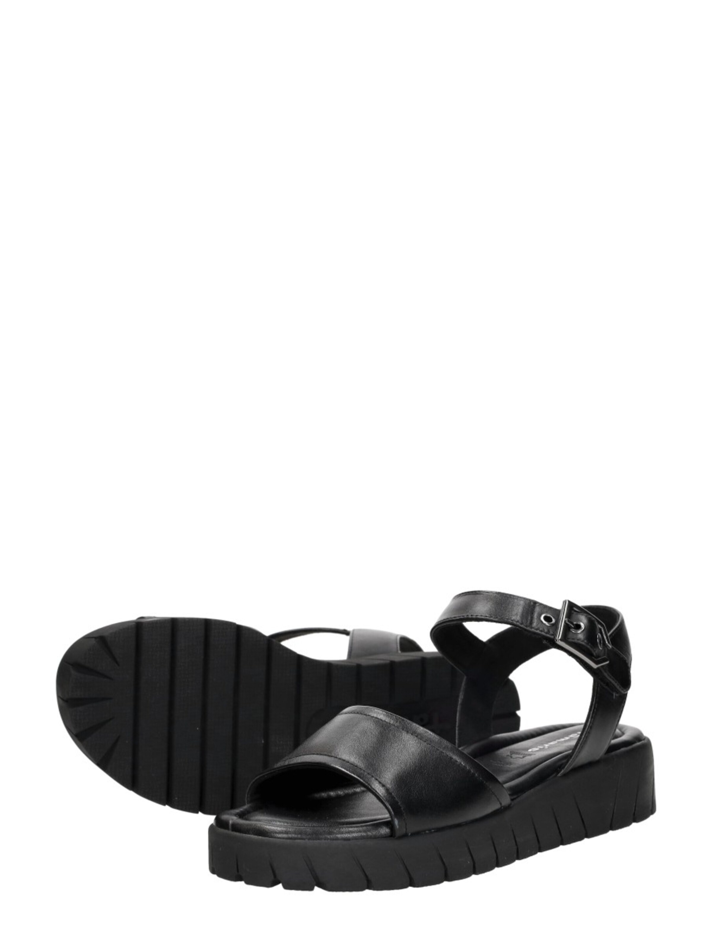 Tamaris Sandal 'Sandalen Plat' in Black