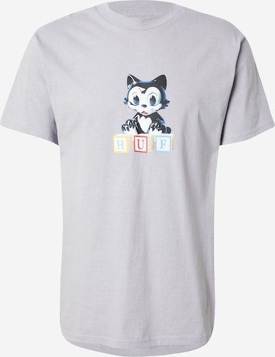 HUF T-Shirt en violet pastel / rouge / noir / blanc, Vue avec produit