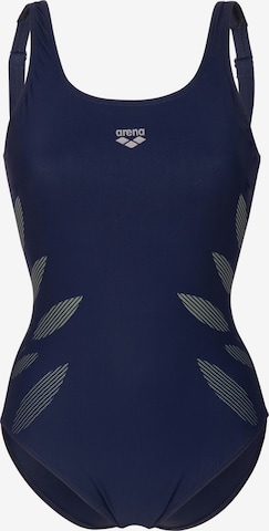 ARENA Bustier Badeanzug 'SHAPEWEAR MILENA C-CUP' in Blau: Vorderseite