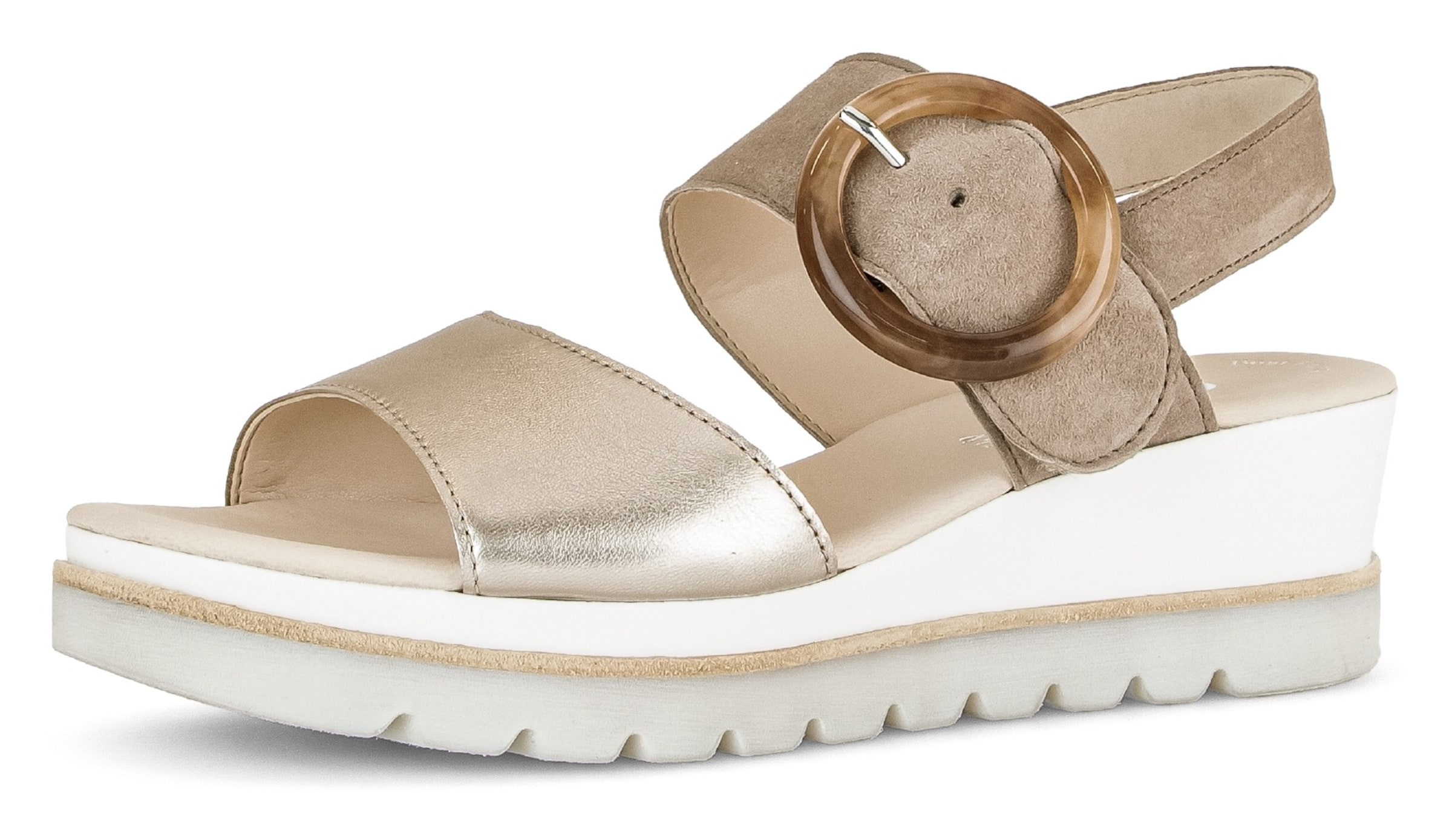 GABOR Sandale in beige / gold, Produktansicht