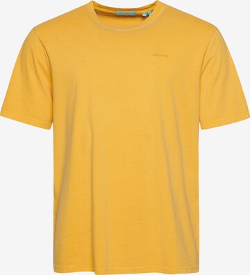 T-Shirt 'Mark' Superdry en jaune : devant