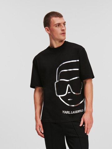 Karl Lagerfeld - Camiseta 'Ikonik' en negro: frente