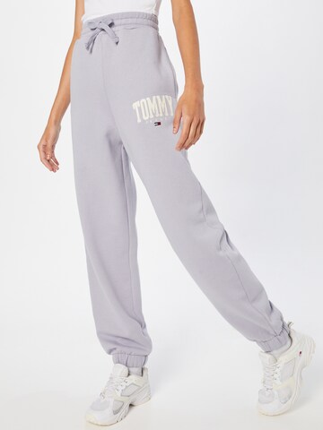 Tommy Jeans Tapered Broek 'Abo' in Lila: voorkant