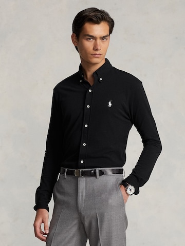 Polo Ralph Lauren Regular fit Πουκάμισο σε μαύρο: μπροστά