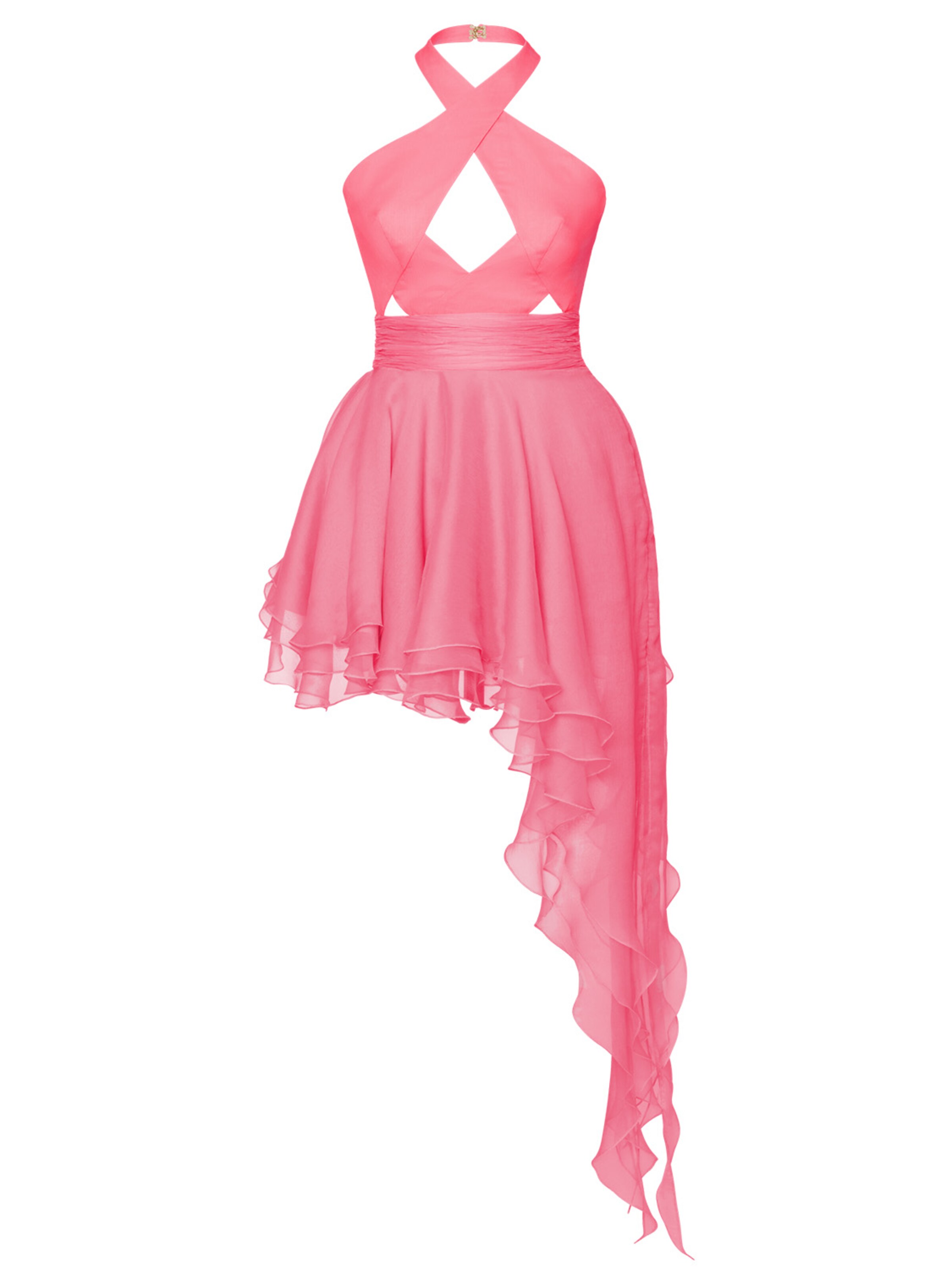 Robe de cocktail 'Pantha' Anse Victorin en rose : devant