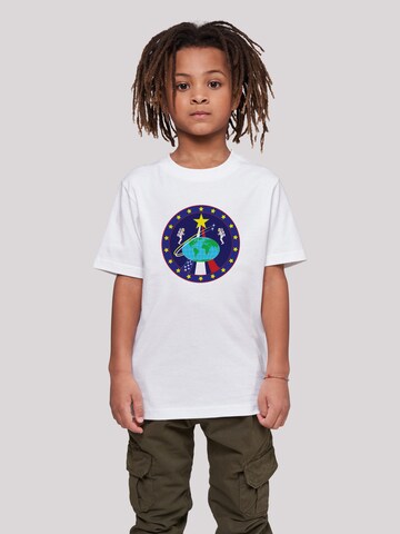 F4NT4STIC Shirt 'NASA Classic Globe Astronauts' in White: front