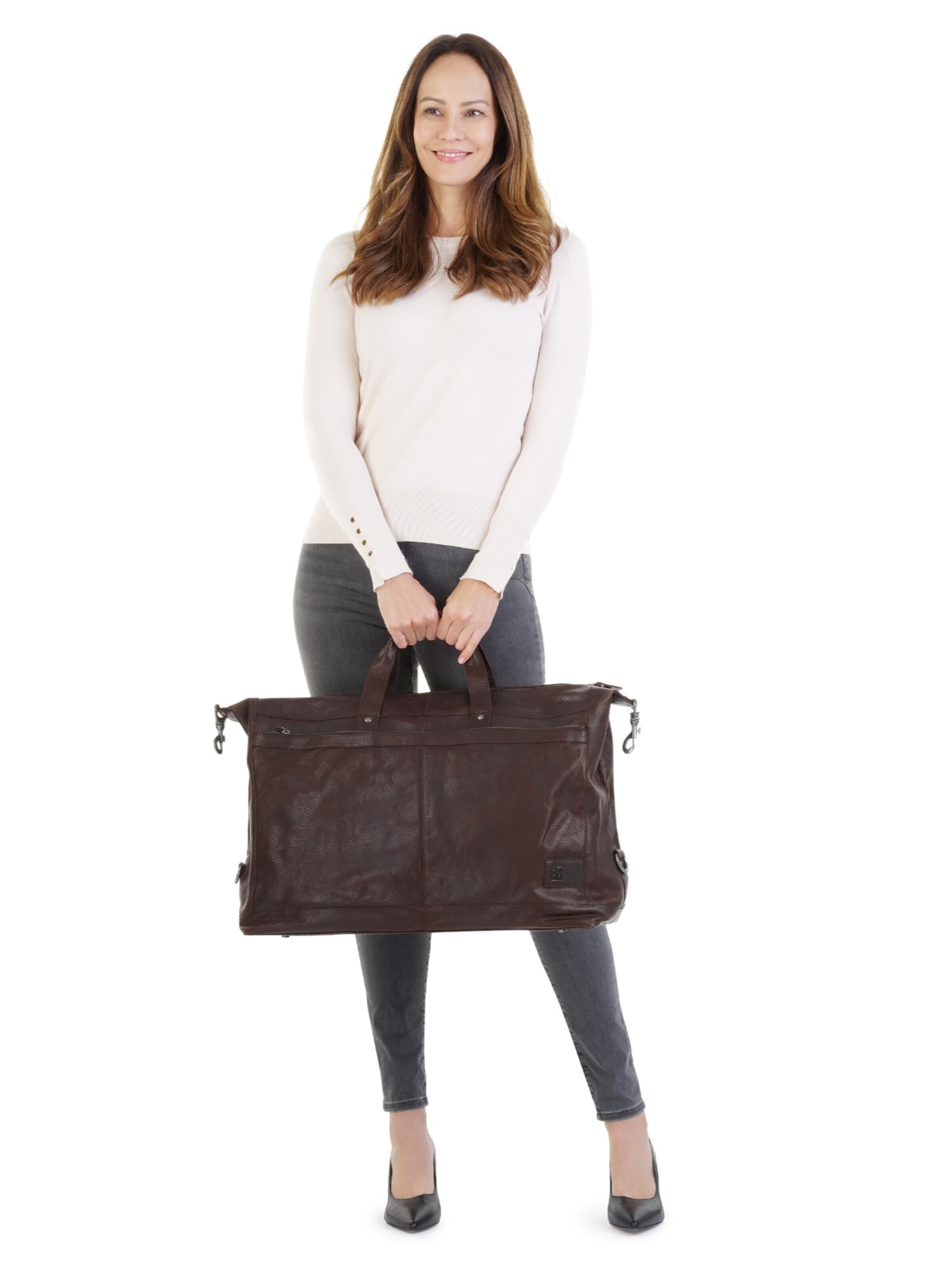BODENSCHATZ Travel bag in Brown: front
