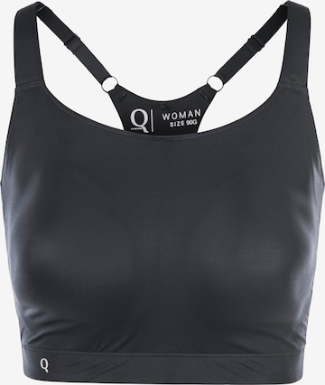 Q by Endurance Bustier Sport-BH 'Angelia' in Schwarz: predná strana