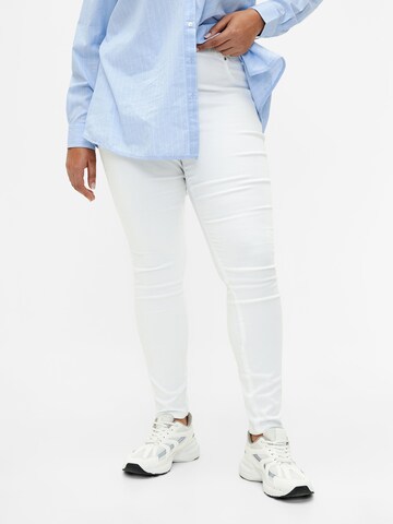 Zizzi - Skinny Jeggings 'JTALIA' em branco: frente