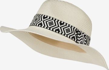 styleBREAKER Hat 'Panama Strohhut Hutband Azteken Muster' in Beige: front