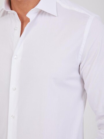 Slim fit Camicia business 'Firenze Oxford Man Shirt White' di 7Camicie in bianco