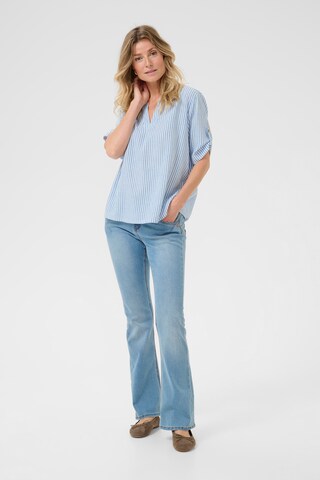Cream Blouse in Blue