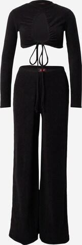 Wide leg Pantaloni di Misspap in nero: frontale