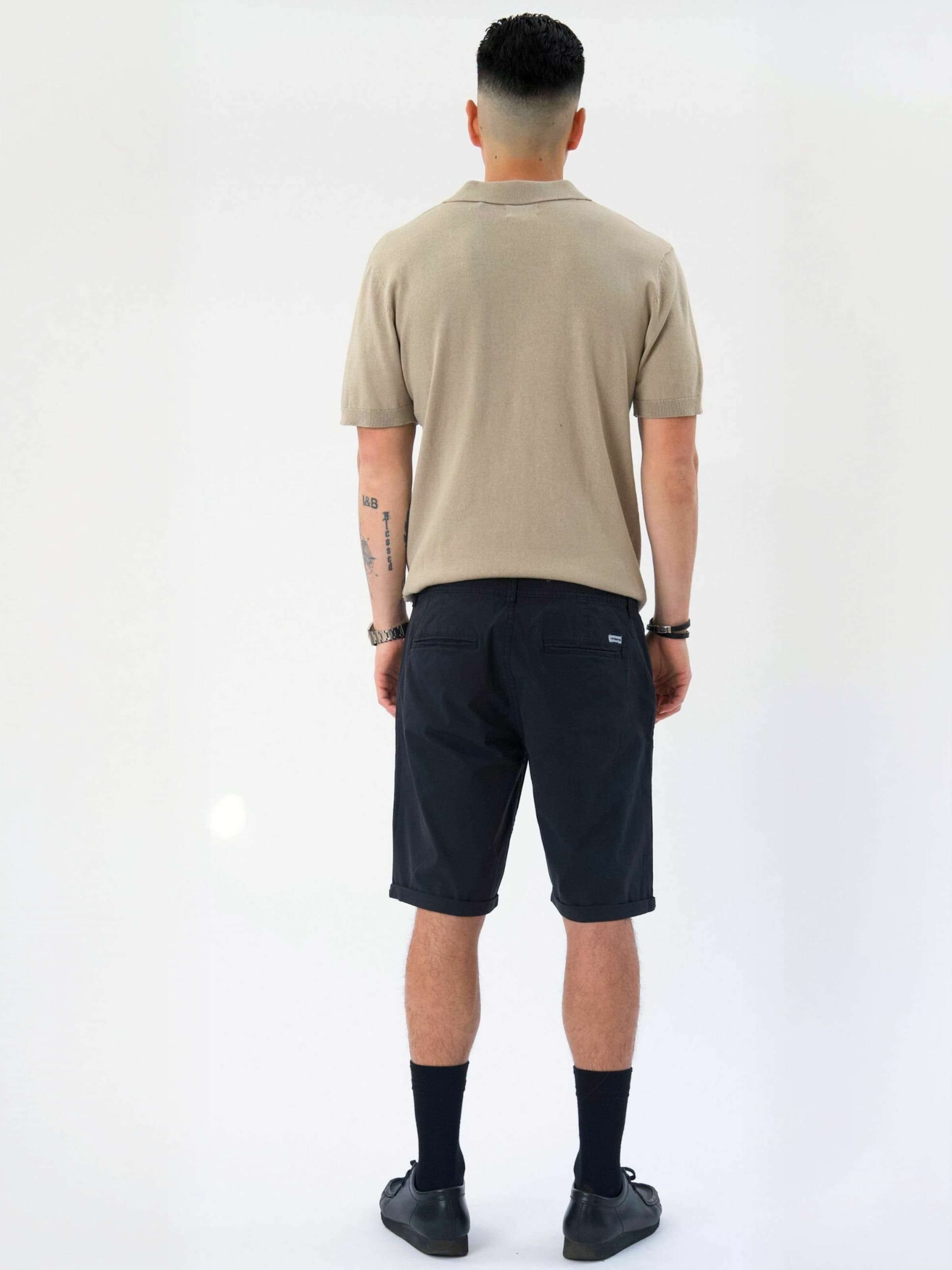 TEESHOPPEN Szabványos Nadrág ' Chino ' - fekete