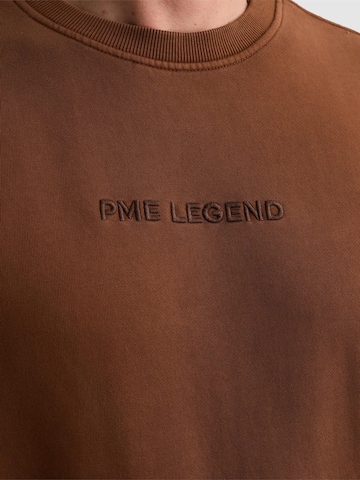 Felpa 'Sweatshirt with garment-dye wash and chest logo' di PME Legend in marrone