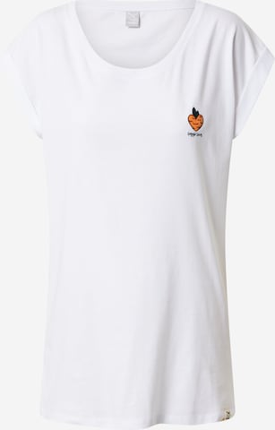 Iriedaily - Camiseta 'Veggie' en blanco: frente