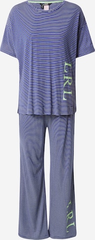 Lauren Ralph Lauren Pyjama 'POLY' in Blauw: voorkant