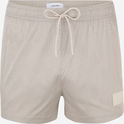 Calvin Klein Swimwear Shorts de bain en beige / gris foncé, Vue avec produit