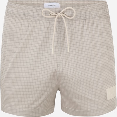 Calvin Klein Swimwear Shorts de bain en beige / gris foncé, Vue avec produit