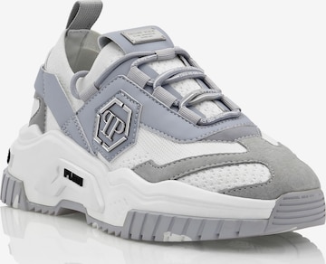Philipp Plein - Sapatilhas baixas 'Predator' em branco: frente