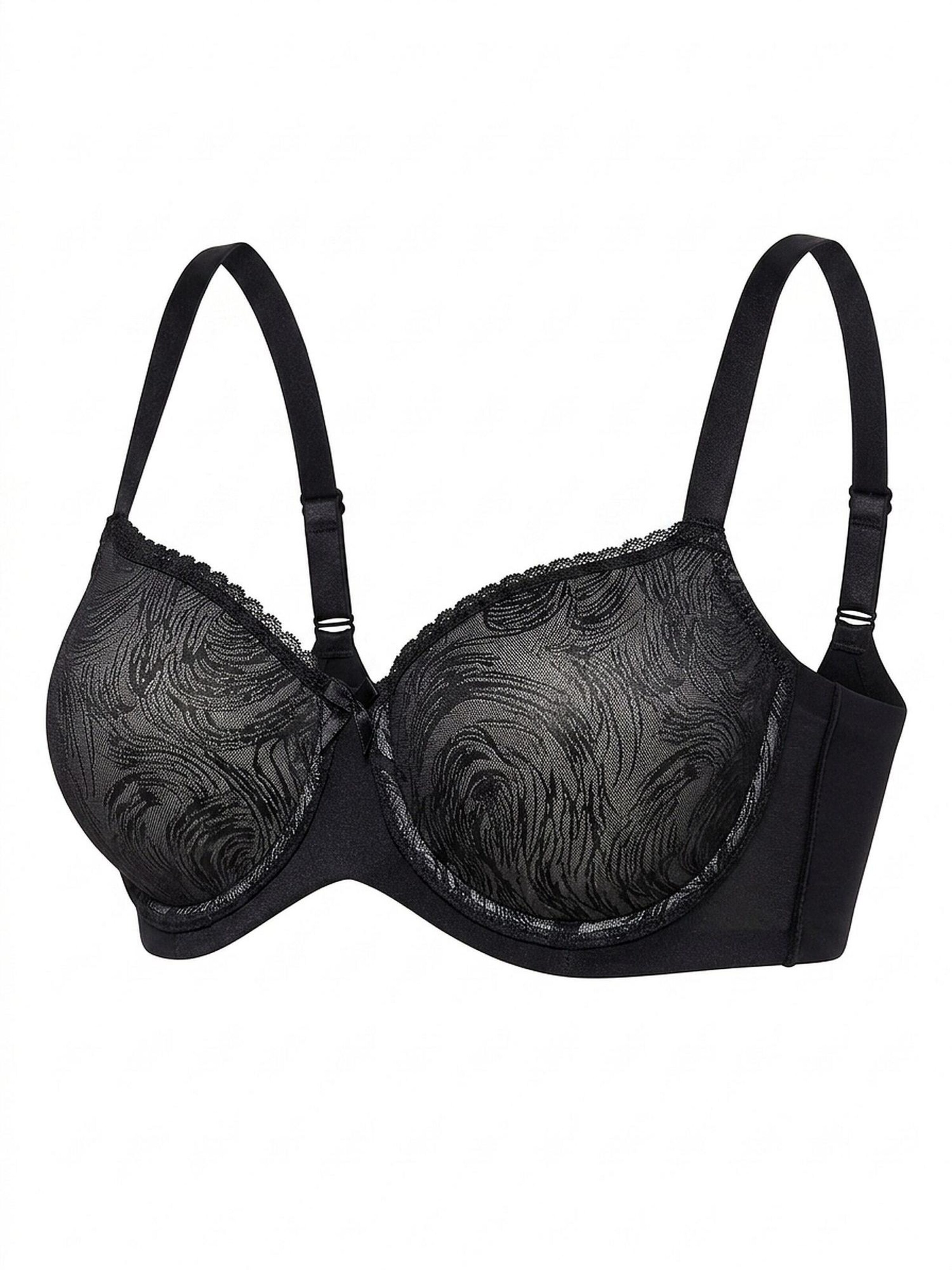 Selene T-Shirt BH 'Violeta'‌‌‌‌‌‌‌‌‌‌ in Schwarz: Vorderseite