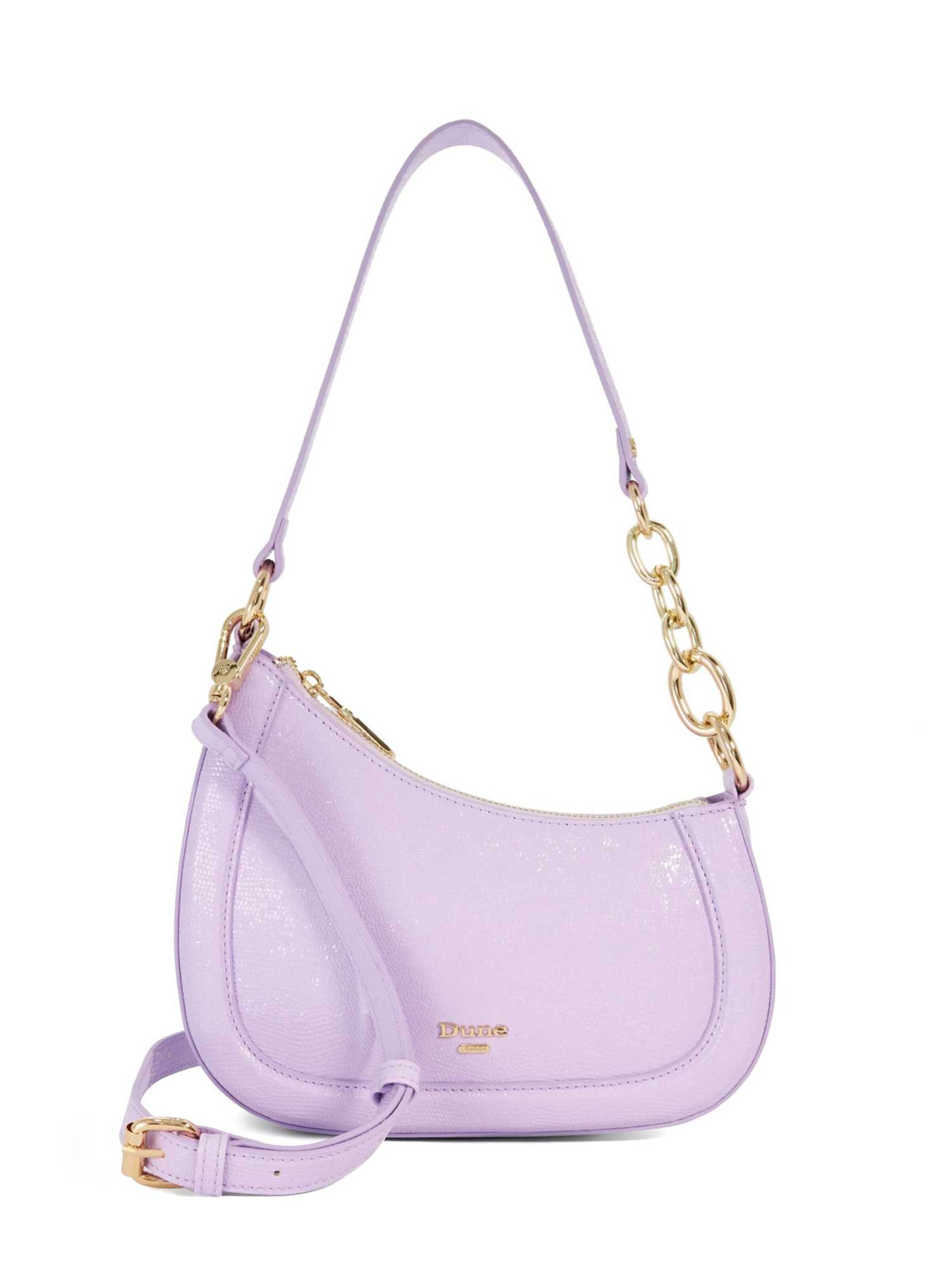 Dune LONDON Shoulder Bag 'Direction' in Purple: front
