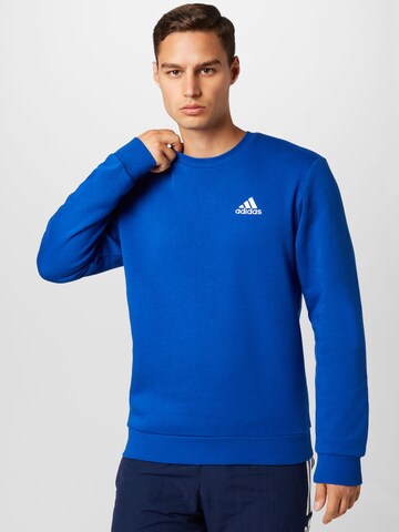 ADIDAS SPORTSWEAR Sportsweatshirt 'Essentials Fleece' in Blau: predná strana