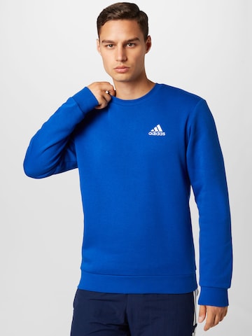 ADIDAS SPORTSWEAR Athletic Sweatshirt 'Essentials Fleece' in Blue: front