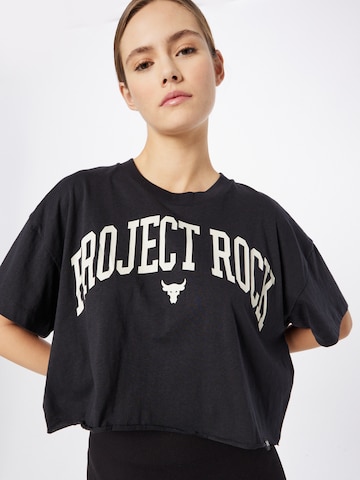 UNDER ARMOUR Sportshirt 'Project Rock' in Schwarz