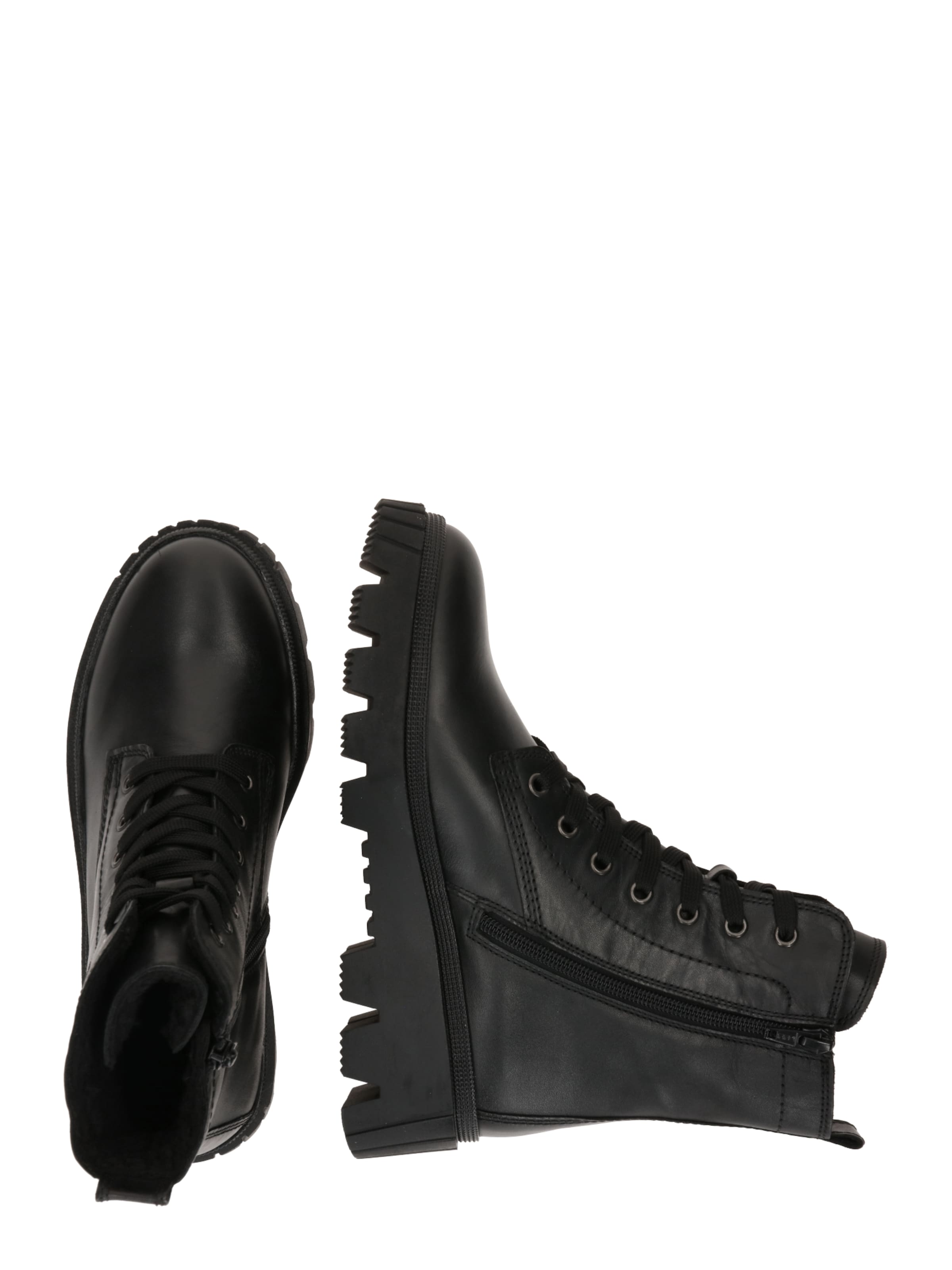 GABOR Schnürstiefelette in Schwarz