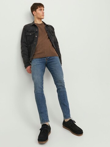 JACK & JONES Slimfit Farkut 'JJIGlenn JJFox' värissä sininen