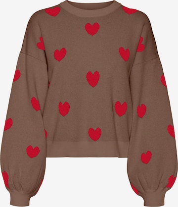 VERO MODA Pullover 'VMSOMEONE' i brun: forside