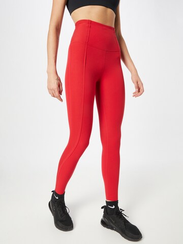 NIKE - Skinny Pantalón deportivo en rojo: frente