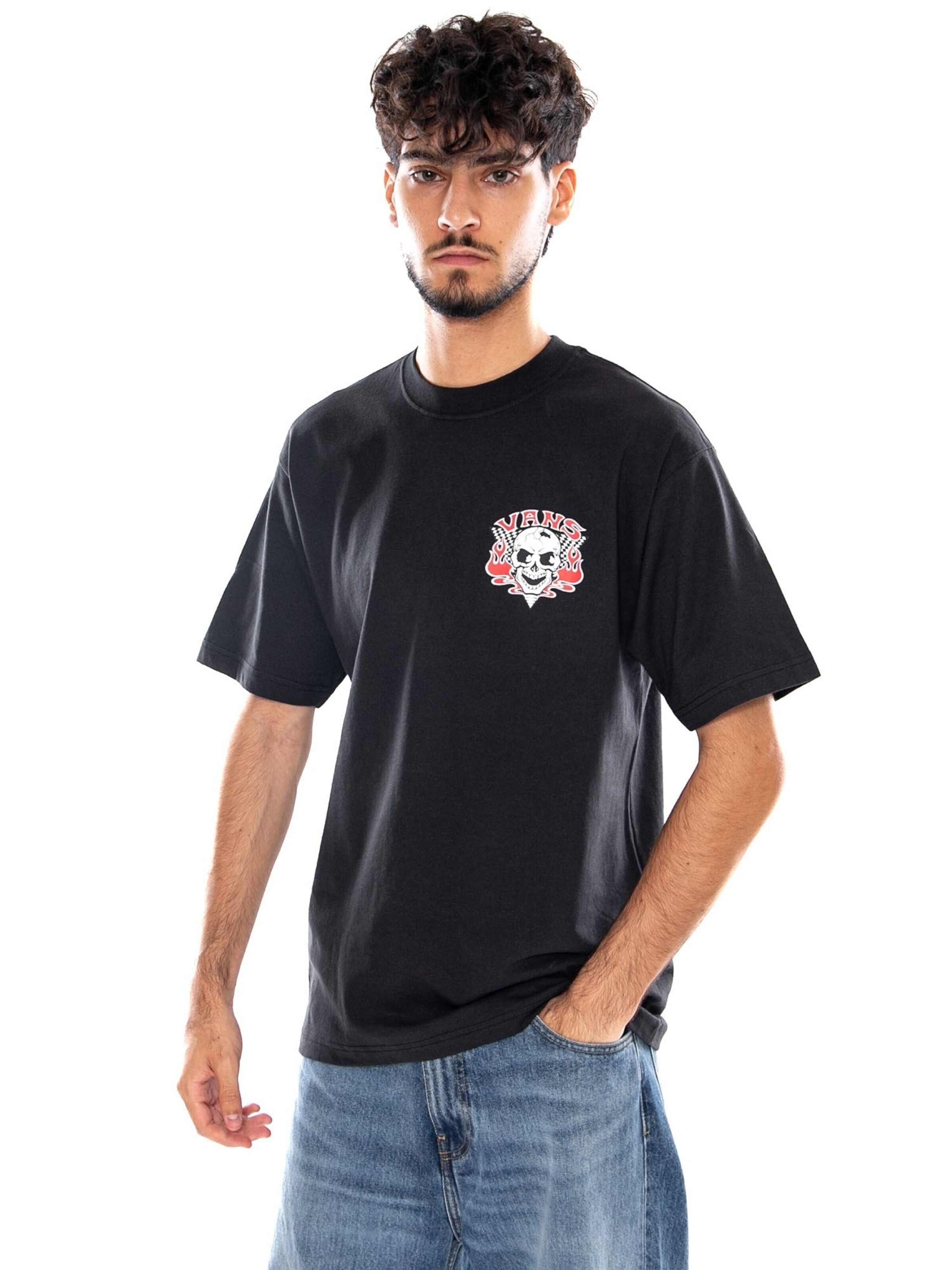 VANS Shirt 'BLAZE HEAD SS TEE BLACK' in S in Black, Item view